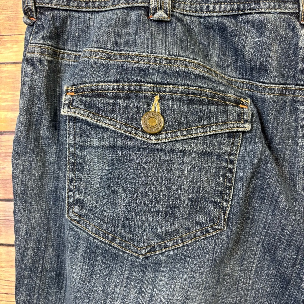 LANDS END DENIM CROPPED WIDE LEG MEDIUM WASH SIZE 20W JEANS - Picture 7 of 8